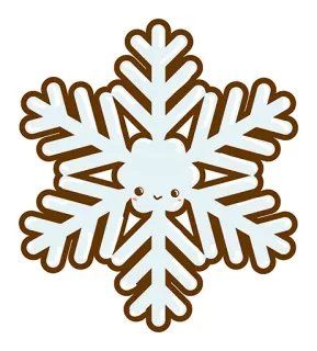 👌 fiocco di neve, inverno, carino, kawaii, cartone animato, ghiaccio, neve, vacanza telegram sticker