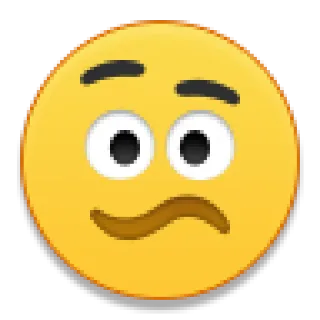 😒 อิโมจิ, สับสน, สีหน้า, สีเหลือง telegram sticker