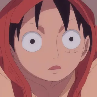 😨 Monkey D. Luffy One Piece Animé, Manga, One Piece, Luffy, Monkey D. Luffy, Personnage, Dessin animé telegram sticker