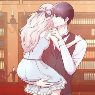 🥡 romance, casal, anime, mangá, abraço, amor telegram sticker