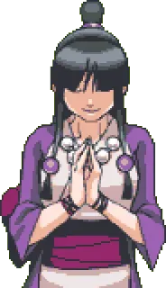 🙏 Maya Fey Ace Attorney video game, character, Maya Fey, Ace Attorney telegram sticker