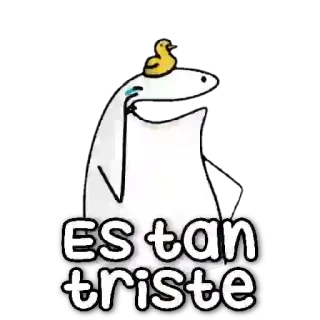 😶 ESTAN triste sad, cartoon, duck, expression, emotions telegram sticker