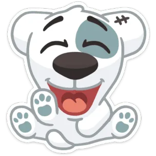 😃 perro, cachorro, dibujo animado, animal, lindo, feliz telegram sticker