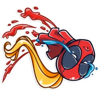 😢 Deadpool เดดพูล, มาร์เวล, คอมมิค, ซูเปอร์ฮีโร่, การ์ตูน, เลือด, น้ำตา telegram sticker