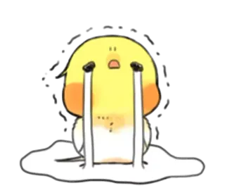😞 crying, sad, upset, tears, cartoon, character, distressed, emotional whatsapp sticker