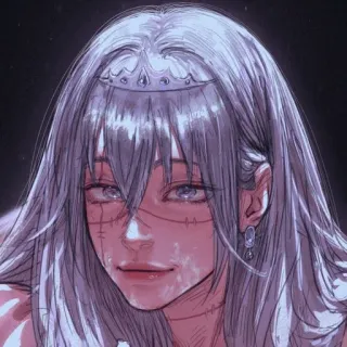 🔅 Anime, Couronne, Femme, Femme, Illustration, Portrait telegram sticker
