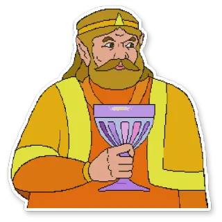 👑 King Harkinian king, video game, character, cup, cartoon telegram sticker