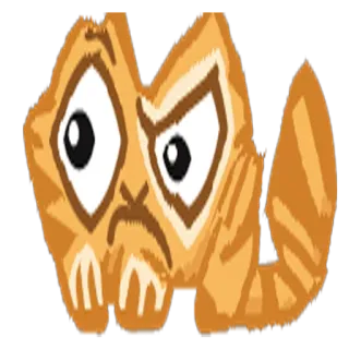 😡 cat, angry, cartoon, animal, orange telegram sticker