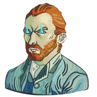 🤬 Vincent van Gogh artista, van Gogh, retrato, pintor whatsapp sticker