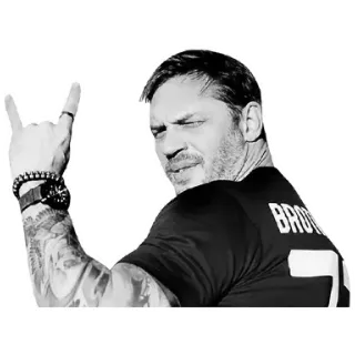 🤟 Tom Hardy celebrità, uomo, attore, gesto della mano, persona telegram sticker