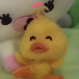 🦆 pato, fofo, amarelo, animal, desenho animado whatsapp sticker