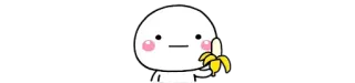 😇 cartoon, cute, banana, sticker whatsapp sticker