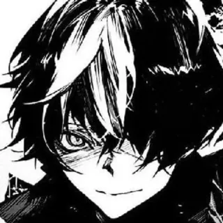 🌟 anime, manga, monochrome, portrait, art telegram sticker
