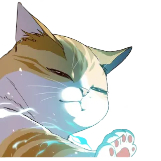 🙂 kucing, binatang, stiker, lucu, hewan peliharaan telegram sticker
