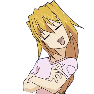 😄 Anime, Hoạt hình, Nhân vật, Vui vẻ, Cười, Cô gái telegram sticker