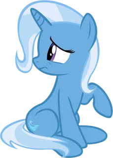 😞 Pony, Cartoon, Tier, Blau, Traurig, Einhorn telegram sticker