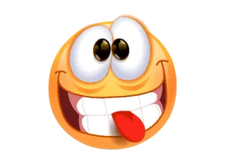 😁 emoji, smiley, cartoon, funny face whatsapp sticker