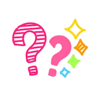 ❓ Points d'interrogation, Symboles, Étincelles, Coloré, Gribouillis whatsapp sticker