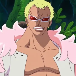 🦩 Donquixote Doflamingo One Piece อนิเมะ, มังงะ, ตัวร้าย, วันพีซ, โดฟลามิงโก้ telegram sticker