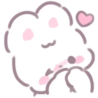 😉 süß, tier, bär, kawaii, herz, cartoon telegram sticker