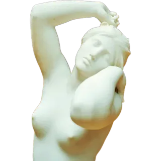 🤷‍♀️ sculpture, nude, art, statue, classical, white marble telegram sticker
