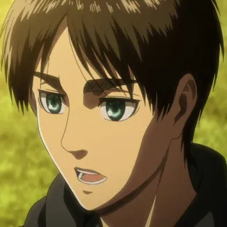 🗡 Eren Yeager Attack on Titan Anime, Eren Yeager, Attack on Titan, Personagem, Mangá, Retrato whatsapp sticker