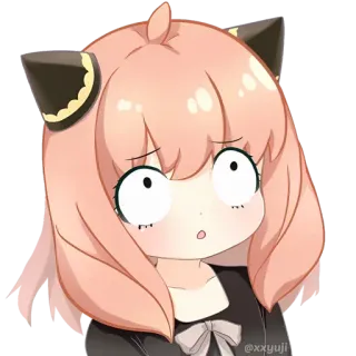 😮 Anya Forger Spy x Family anime, Spy x Family, Anya Forger, carino, cartone animato, divertente, espressione telegram sticker