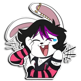 😂 Reggie the Rat Reggie reggie, bunny, laughing, cute, happy, furry, anthro, cartoon telegram sticker