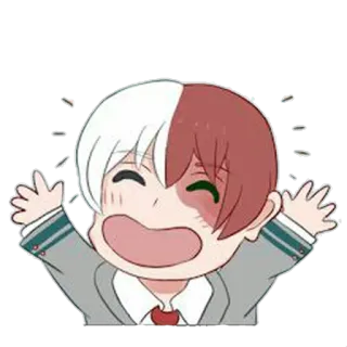 😃 Todoroki Shoto My Hero Academia Anime, Manga, Todoroki, My Hero Academia, Personaggio, Adesivo whatsapp sticker