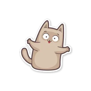 😍 gatto, cartone animato, animale, adesivo, divertente, carino telegram sticker
