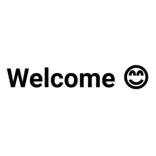 💬 Welcome Bienvenue, Salutation, Smiley, Amical whatsapp sticker