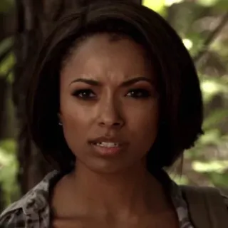 😟 Bonnie Bennett The Vampire Diaries tv show, actress, portrait, The Vampire Diaries, Bonnie Bennett telegram sticker