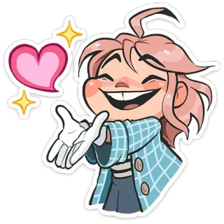 😘 Cartoon, Süß, Herz, Funkeln, Freundlich telegram sticker