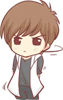 😠 Chibi, Anime, Manga, Chico, Mono, Dibujos animados telegram sticker