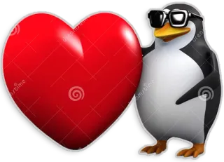 3D stock penguins whatsapp stickers