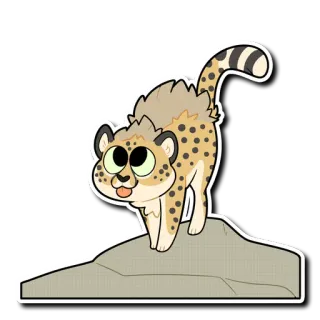 😃 치타, 동물, 고양이, 귀여운, 야생 동물 telegram sticker
