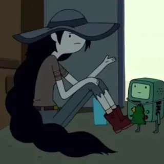 🖤 Marceline Adventure Time cartoon, Adventure Time, Marceline, BMO whatsapp sticker