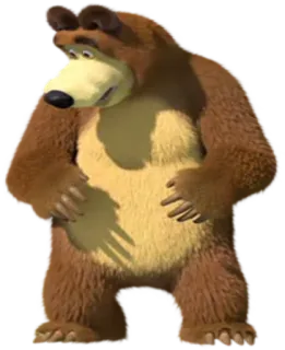 😟 Bear Masha and the Bear Masha dan Beruang, Kartun, Beruang, Binatang, Karakter, Lucu telegram sticker
