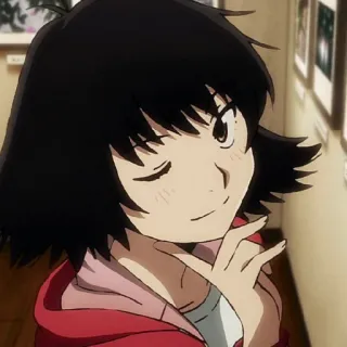 😘 Anime, Mädchen, Zwinkern, Charakter, Niedlich, Porträt telegram sticker