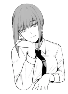 ☺️ Makima Chainsaw Man makima, chainsaw man, anime, manga, character telegram sticker