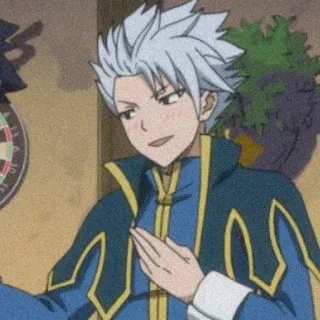 😊 Gray Fullbuster Fairy Tail anime, gray fullbuster, fairy tail, cartoon, character, manga telegram sticker