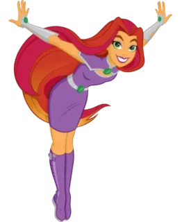 🙆‍♀ Starfire Starfire, Teen Titans, DC Comics, Cartoon, Superhero telegram sticker