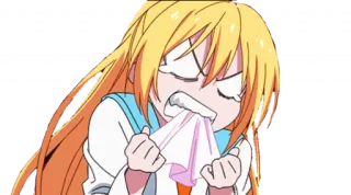 😬 Anime, Chica, Enojada, Frustrada, Mordiendo, Nerviosa, Irritada telegram sticker