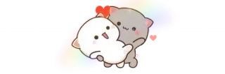 💞 แมว, น่ารัก, รุ้ง, คาวาอิ, การ์ตูน, มิตรภาพ telegram sticker