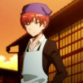 🙂 Karma Akabane Assassination Classroom Anime, Desenho animado, Karma Akabane, Assassination Classroom, Cabelo vermelho telegram sticker