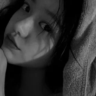 🐚 portrait, black and white, woman, face, person, monochrome whatsapp sticker