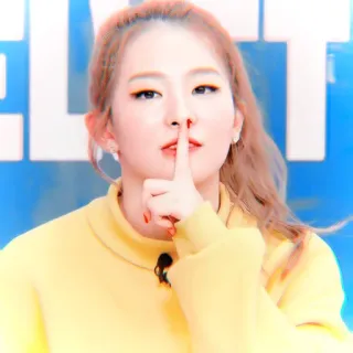 👘 Finger, Pssst, Stille, K-Pop, Frau, Mädchen, Ruhe telegram sticker