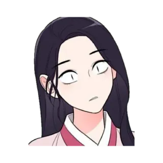 😐 여자, 만화, 한국, 일러스트 telegram sticker