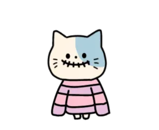 🎃 кот, животное, наклейка, мультфильм, милый, причудливый whatsapp sticker