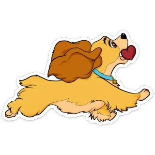 🏃‍♀️ pies, kreskówka, serce, bieganie, słodki, zwierzę telegram sticker